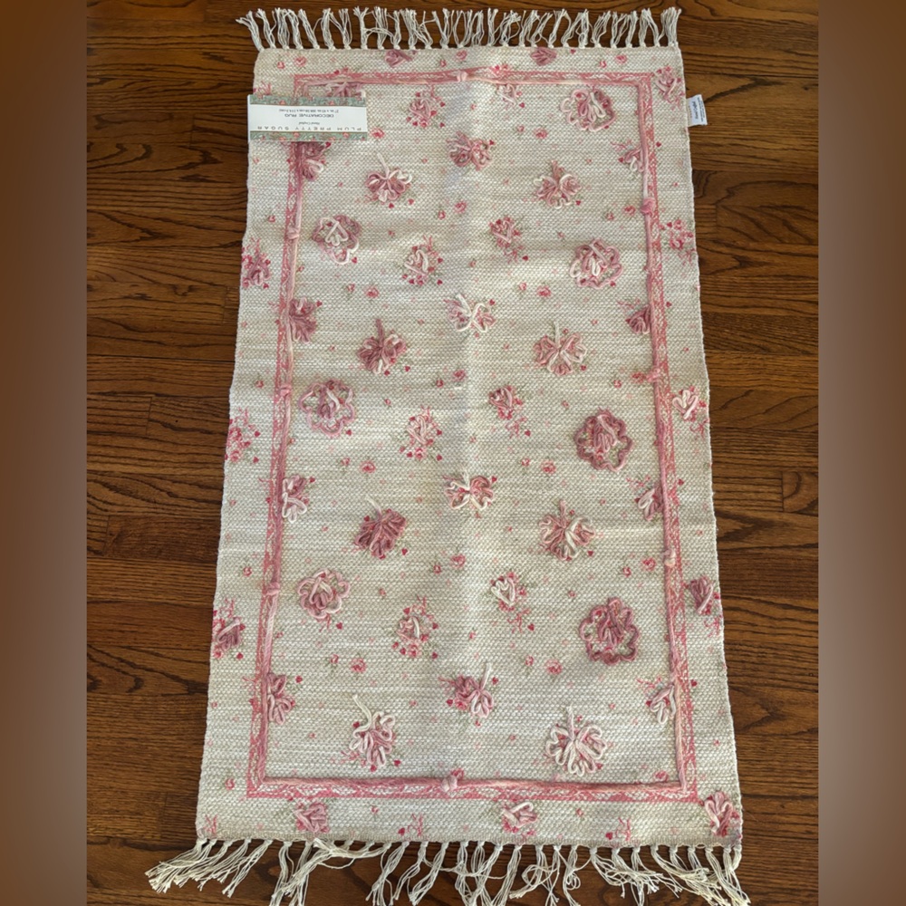Plum Pretty Sugar Pink and Cream Decorative Rug